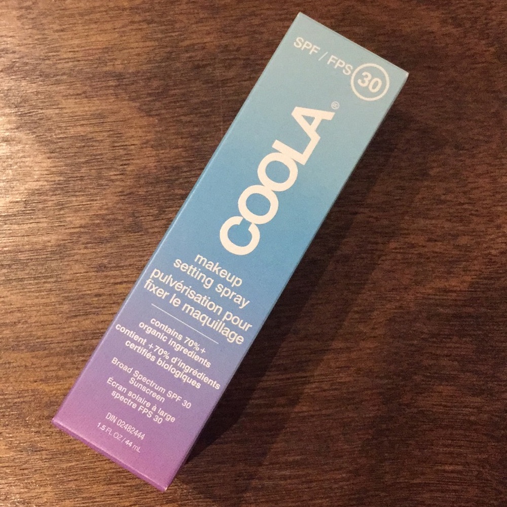 COOLA makeup setting spray with SPF 30